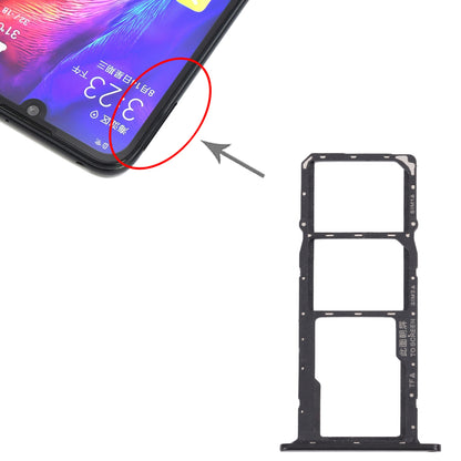 SIM Card Tray + SIM Card Tray + Micro SD Card Tray for Honor Play 8(Black)