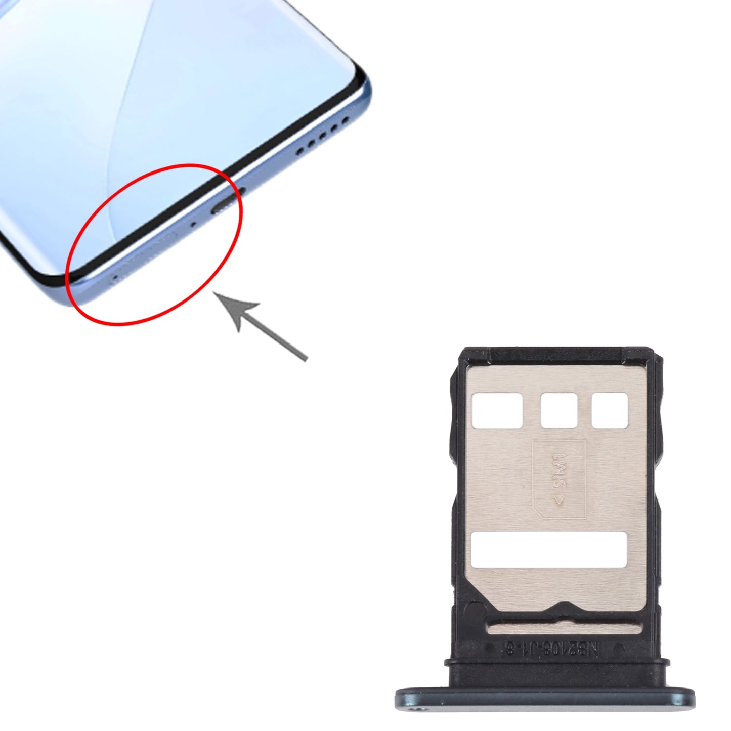 SIM Card Tray for Huawei Nova 9(Black)