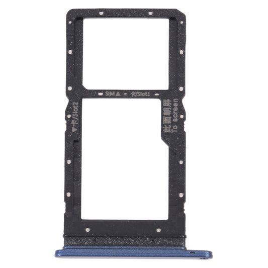 SIM Card Tray + SIM Card Tray / Micro SD Card Tray for Huawei Maimang 10 SE (Blue)