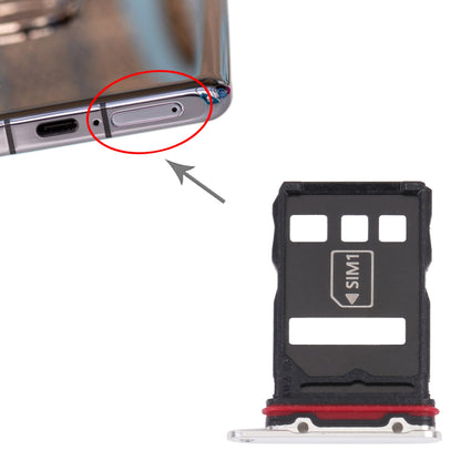 SIM Card Tray + NM Card Tray for Huawei P50 Pro (White)