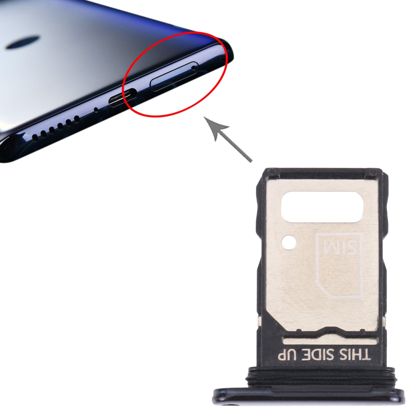 SIM Card Tray for Motorola Edge X30 / Edge 30 Pro / Edge+ 2022 (Black)