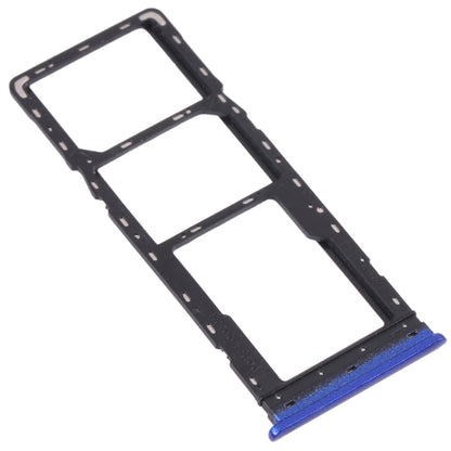 For Infinix S4 X626 SIM Card Tray + SIM Card Tray + Micro SD Card Tray (Blue)
