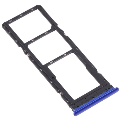 For Infinix S4 X626 SIM Card Tray + SIM Card Tray + Micro SD Card Tray (Blue)