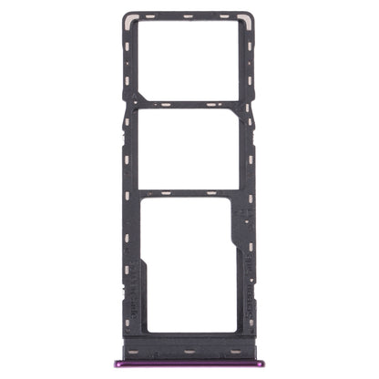 For Infinix S5 X652 SIM Card Tray + SIM Card Tray + Micro SD Card Tray (Purple)