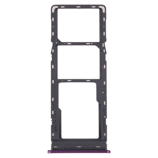 For Infinix S5 X652 SIM Card Tray + SIM Card Tray + Micro SD Card Tray (Purple)