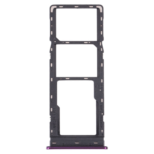 For Infinix S5 X652 SIM Card Tray + SIM Card Tray + Micro SD Card Tray (Purple)