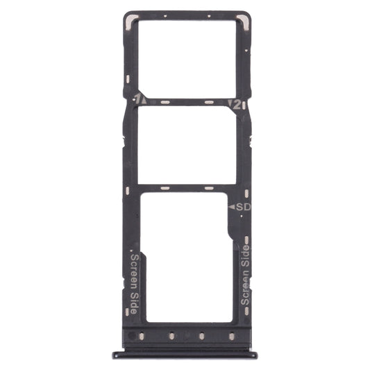 For Infinix Note 7 X690B X690 SIM Card Tray + SIM Card Tray + Micro SD Card Tray (Black)