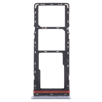 For Infinix Zero 8 X687 SIM Card Tray + SIM Card Tray + Micro SD Card Tray (Silver)