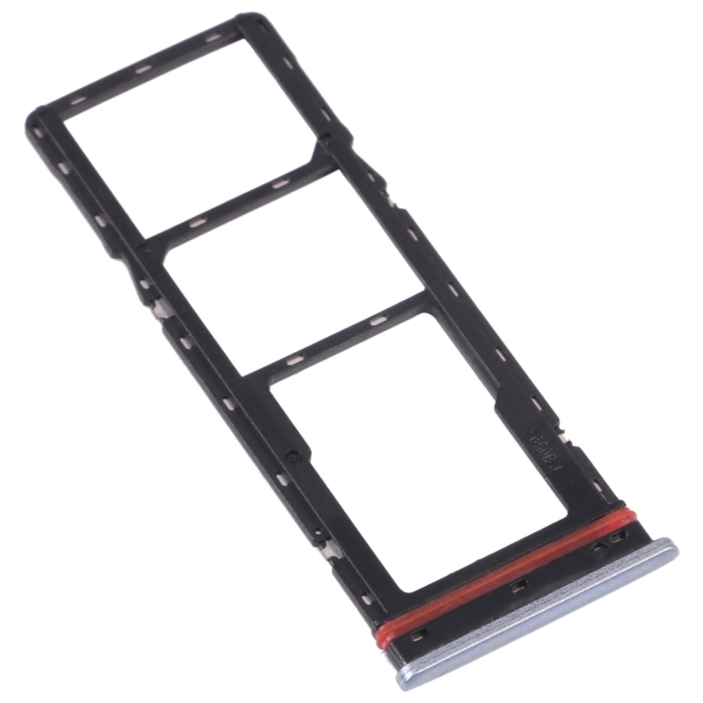 For Tecno Spark 7 KF6 SIM Card Tray + SIM Card Tray + Micro SD Card Tray (Silver)