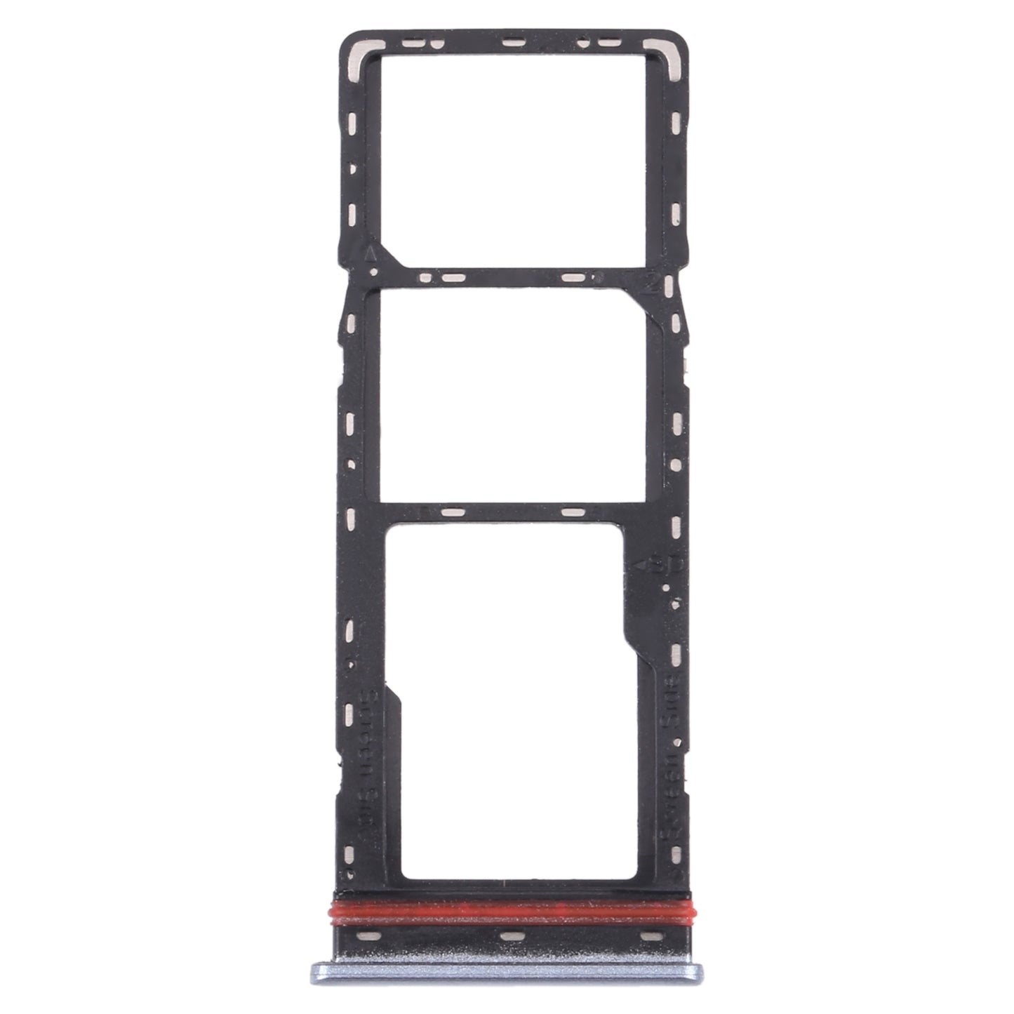 For Tecno Spark 7 Pro SIM Card Tray + SIM Card Tray + Micro SD Card Tray (Silver)
