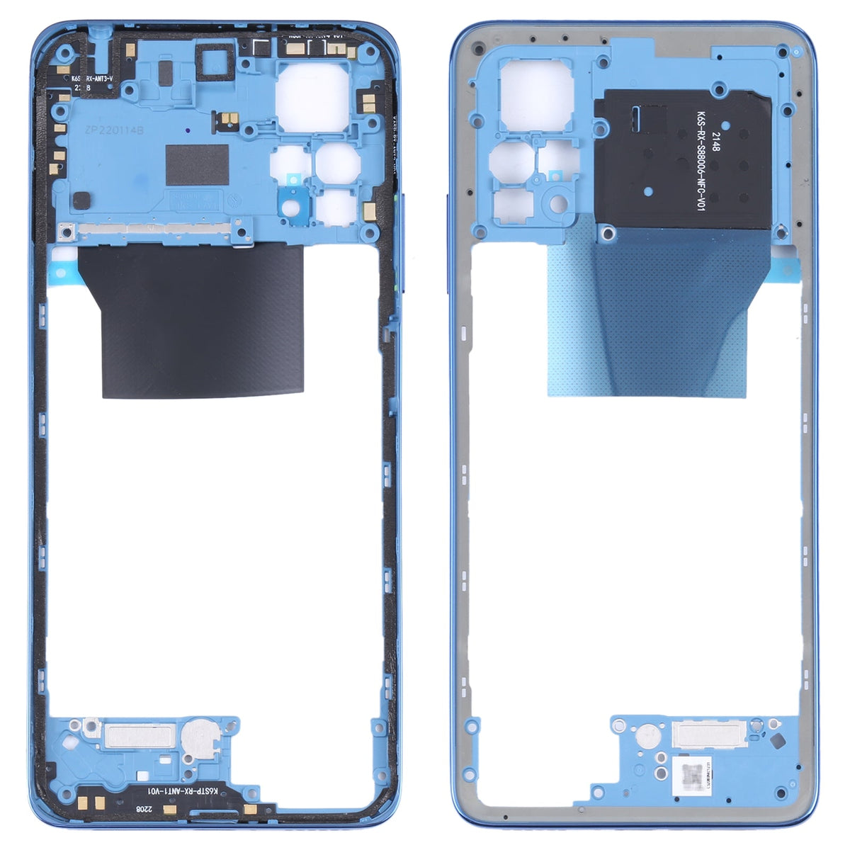Original Middle Frame Bezel Plate for Xiaomi Redmi Note 11 Pro 4G 2201116TG 2201116TI(Dark Blue)