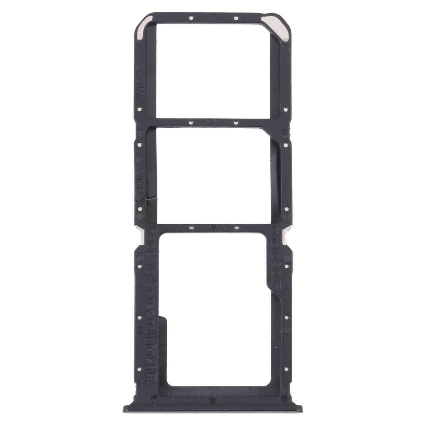 For OPPO A95 4G/Reno6 Lite  SIM Card Tray + SIM Card Tray + Micro SD Card Tray (Black)
