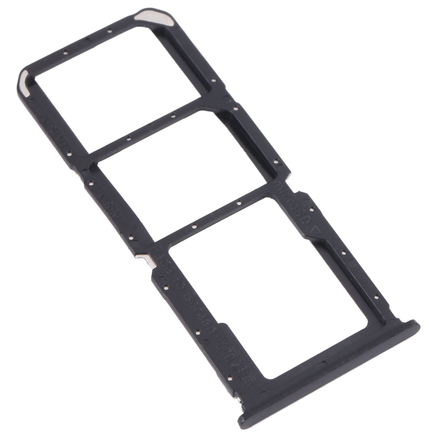 For OPPO A95 4G/Reno6 Lite  SIM Card Tray + SIM Card Tray + Micro SD Card Tray (Black)