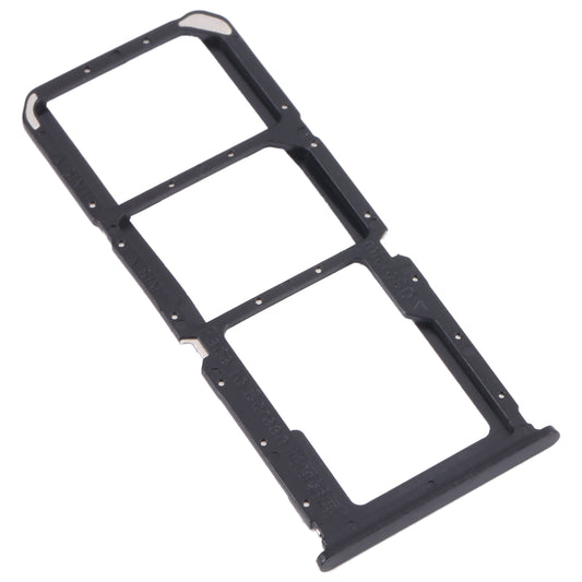For OPPO A95 4G/Reno6 Lite  SIM Card Tray + SIM Card Tray + Micro SD Card Tray (Black)