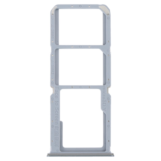 For OPPO A95 4G/Reno6 Lite SIM Card Tray + SIM Card Tray + Micro SD Card Tray (Silver)