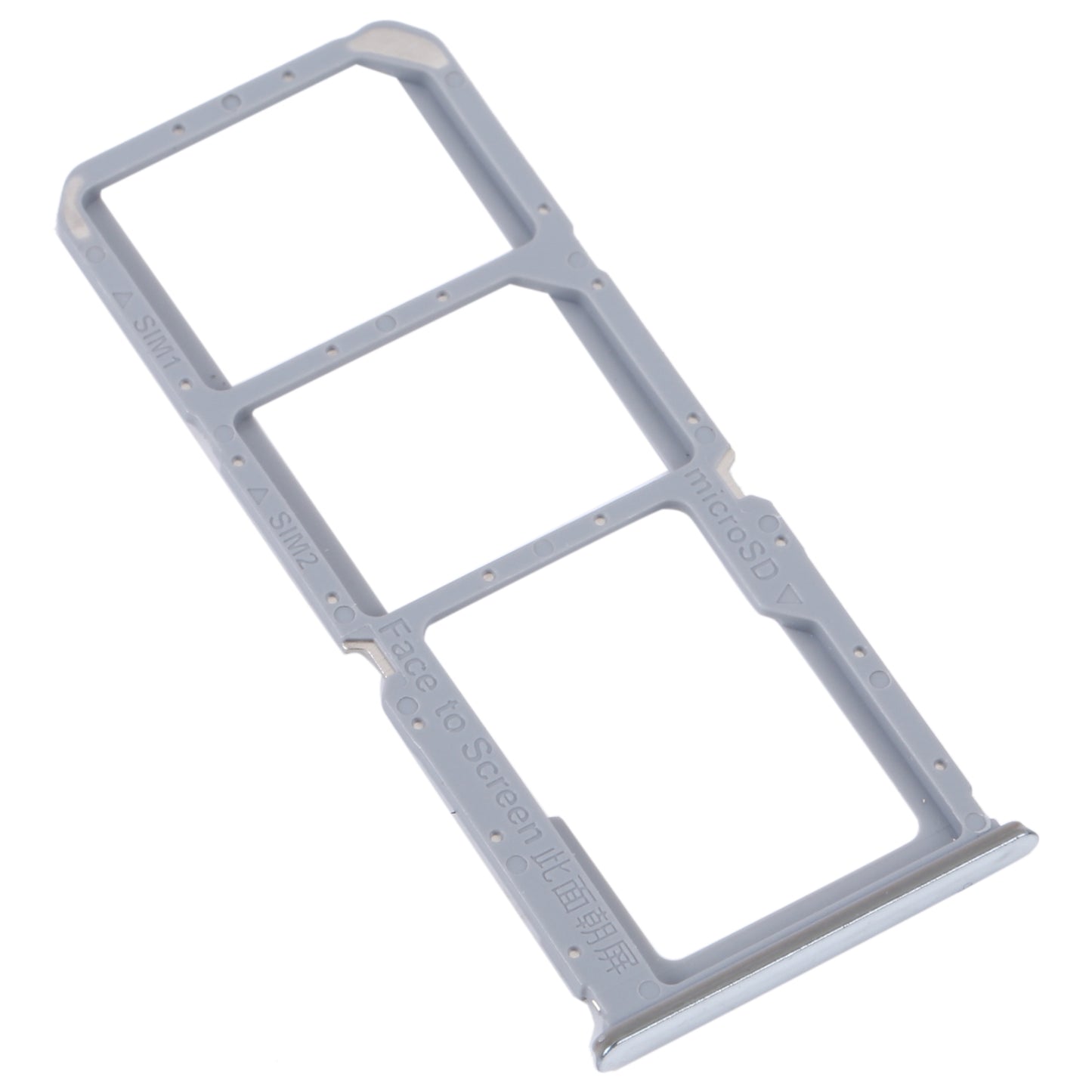 For OPPO A95 4G/Reno6 Lite SIM Card Tray + SIM Card Tray + Micro SD Card Tray (Silver)