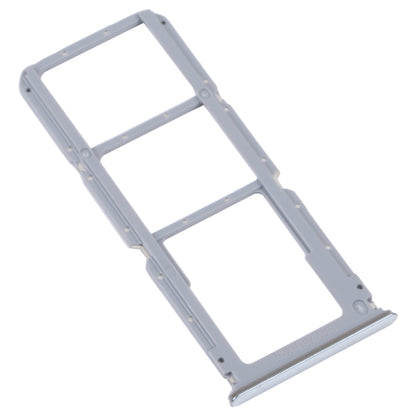 For OPPO A95 4G/Reno6 Lite SIM Card Tray + SIM Card Tray + Micro SD Card Tray (Silver)