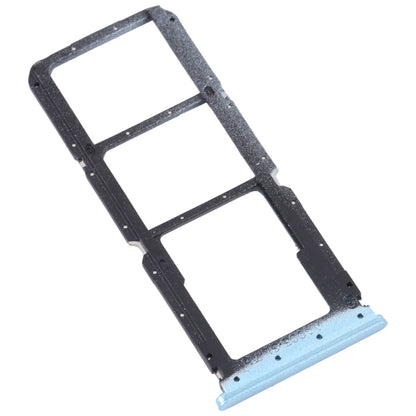For OPPO A56 5G SIM Card Tray + SIM Card Tray + Micro SD Card Tray (Blue)