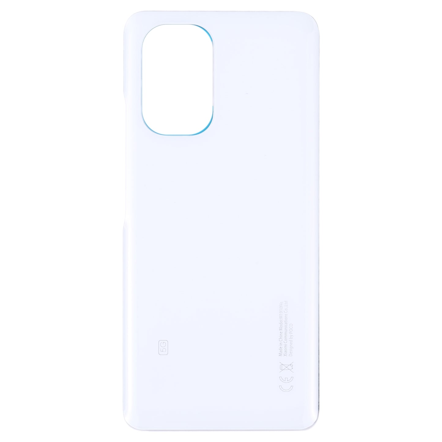 Glass Battery Back Cover for Xiaomi Poco F3(White)