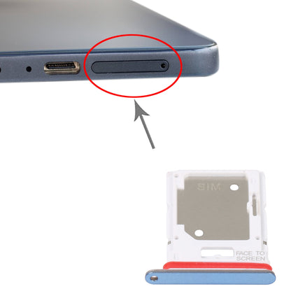 SIM Card Tray + Micro SD Card Tray For Xiaomi Redmi Note 11 Pro 4G/Redmi Note 11 Pro 5G/Redmi Note 11E Pro/Redmi Note 11 Pro+ 5G India/Poco X4 Pro 5G (Blue)