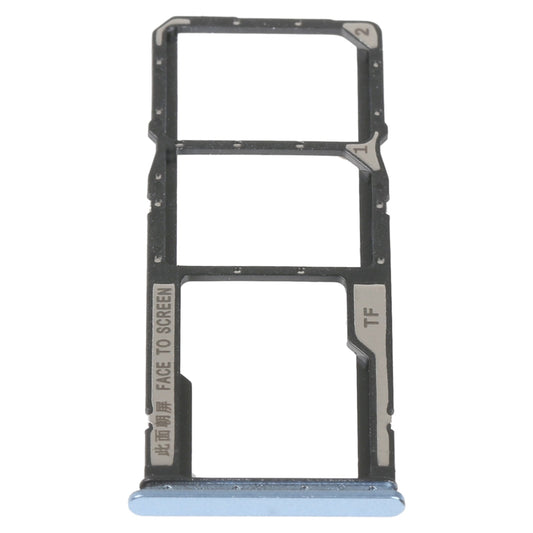 SIM Card Tray + SIM Card Tray + Micro SD Card Tray For Xiaomi Poco M4 5G/Poco M4 5G India/Redmi Note 11R(Blue)
