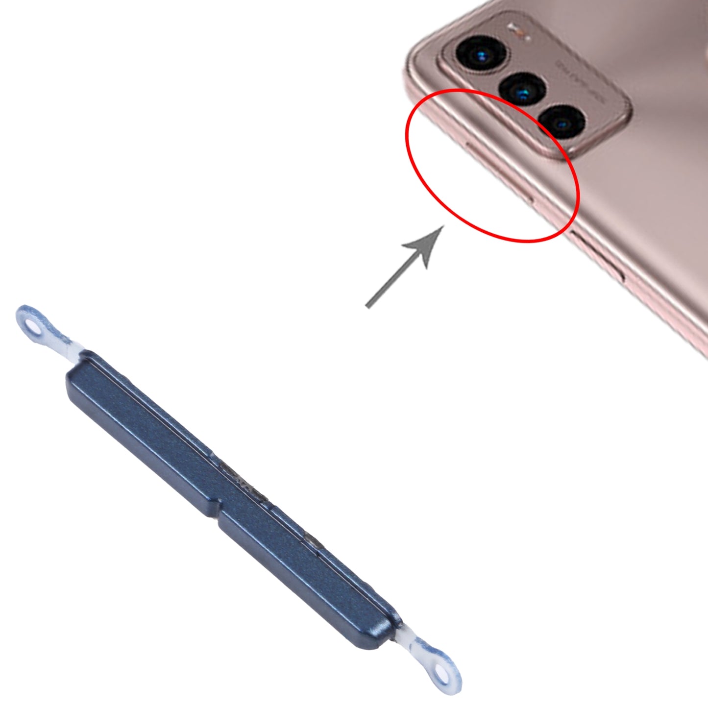 For Motorola Moto G42 Volume Control Button (Blue)