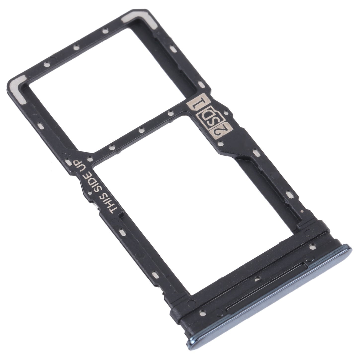 For Motorola Moto G52 SIM Card Tray + SIM / Micro SD Card Tray (Black)