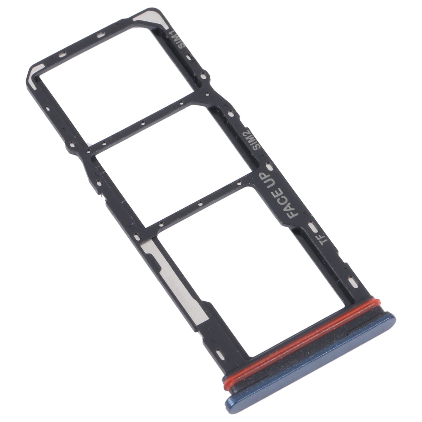 For Motorola Moto G42 SIM Card Tray + SIM Card Tray + Micro SD Card Tray (Black)