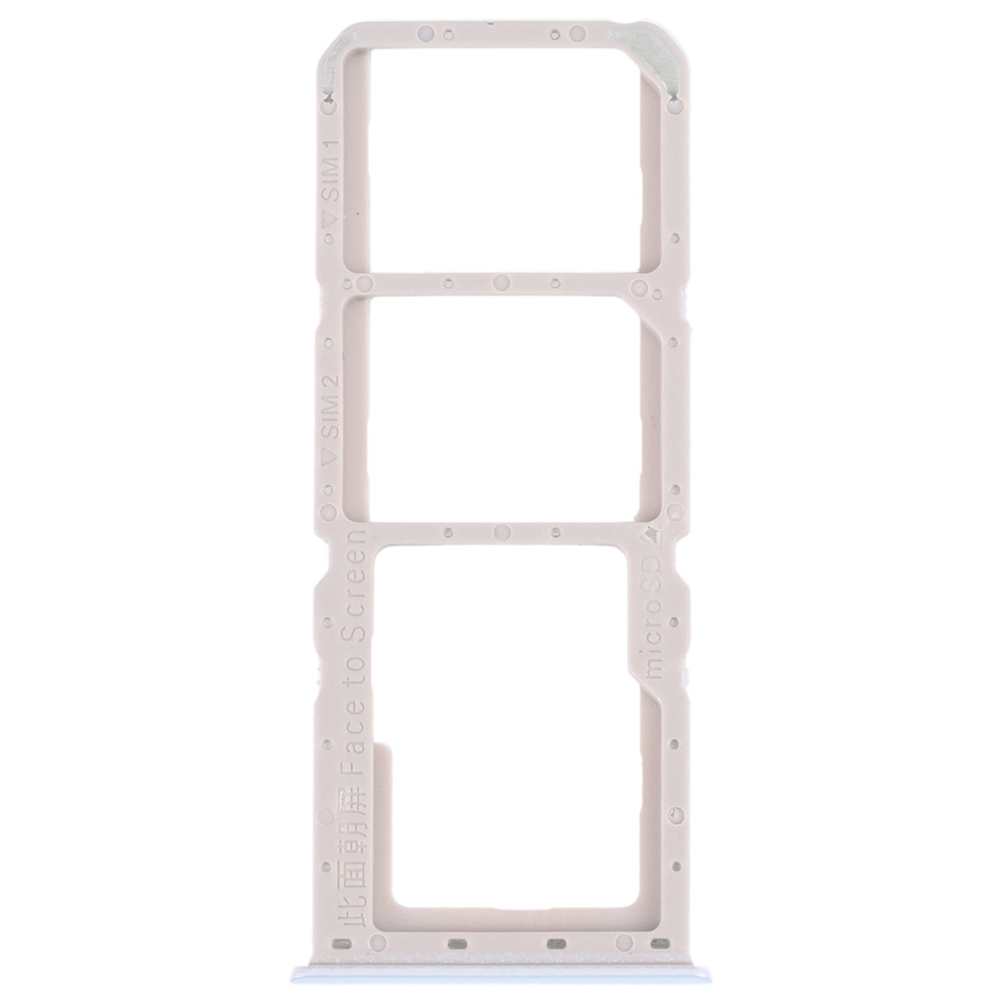 For OPPO A52 4G SIM Card Tray + SIM Card Tray + Micro SD Card Tray (White)