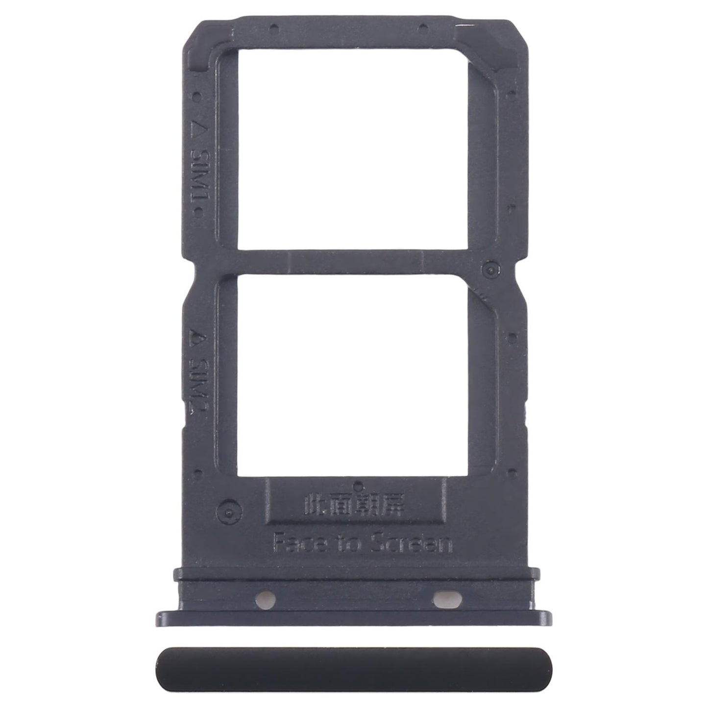 For OPPO Reno SIM Card Tray + SIM / Micro SD Card Tray (Black)
