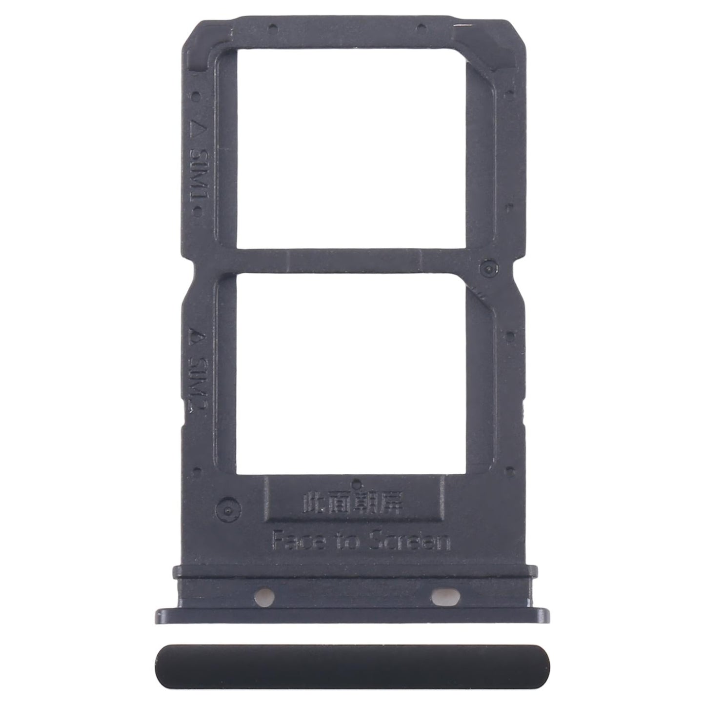 For OPPO Reno SIM Card Tray + SIM / Micro SD Card Tray (Black)