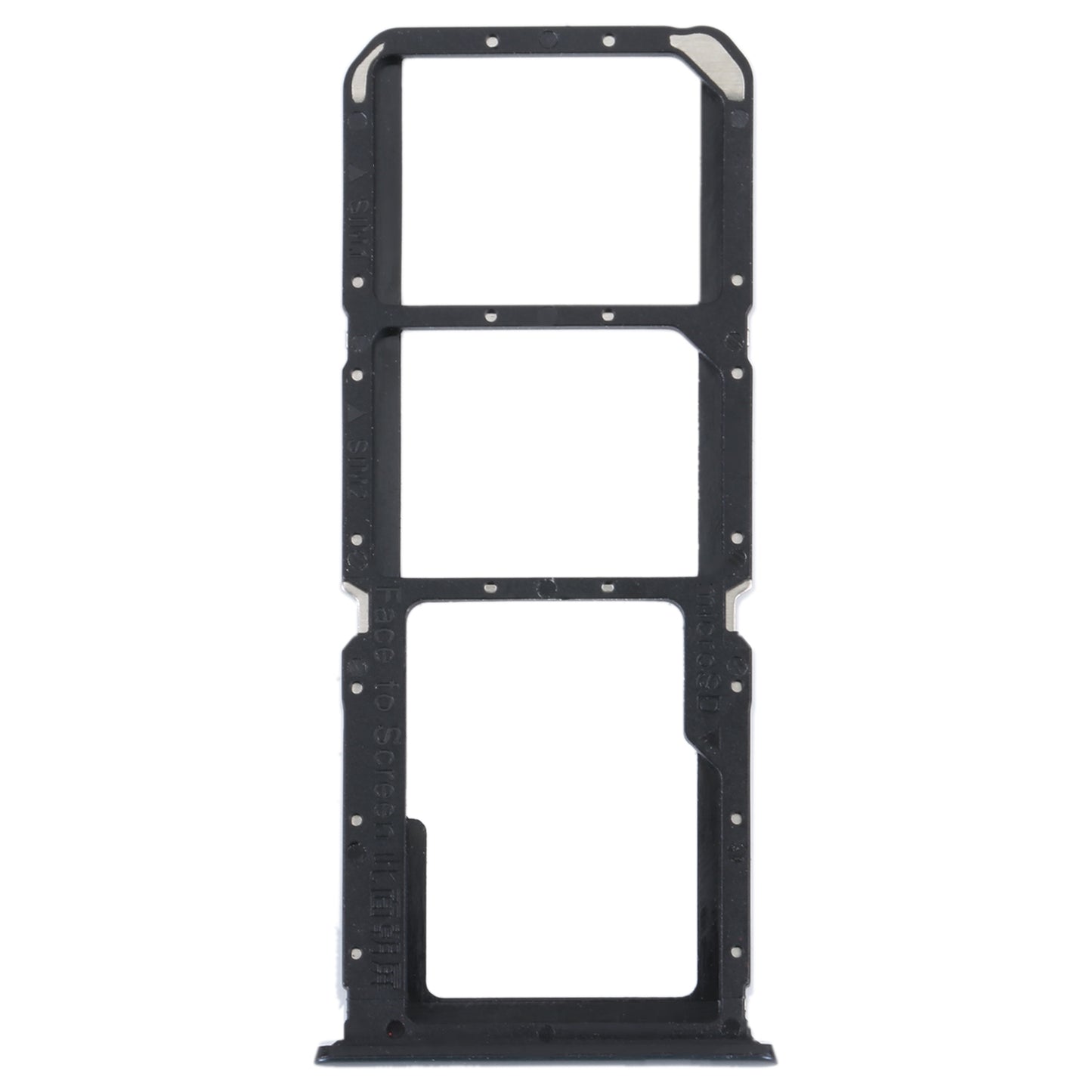 For OPPO Reno5 Lite / Reno5 F / A94 4G SIM Card Tray + SIM Card Tray + Micro SD Card Tray (Black)