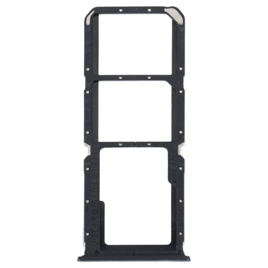 For OPPO Reno5 Lite / Reno5 F / A94 4G SIM Card Tray + SIM Card Tray + Micro SD Card Tray (Black)