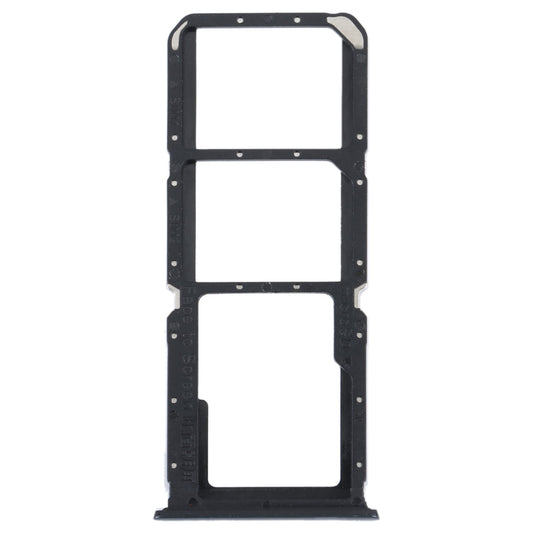 For OPPO Reno5 Lite / Reno5 F / A94 4G SIM Card Tray + SIM Card Tray + Micro SD Card Tray (Black)