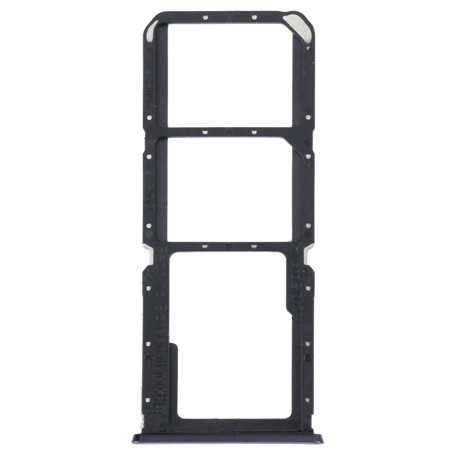 For OPPO Reno5 Lite / Reno5 F / A94 4G SIM Card Tray + SIM Card Tray + Micro SD Card Tray (Purple)