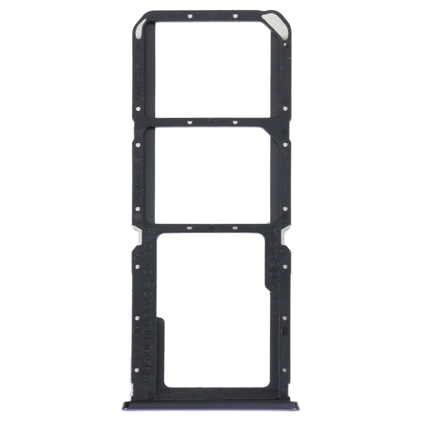 For OPPO Reno5 Lite / Reno5 F / A94 4G SIM Card Tray + SIM Card Tray + Micro SD Card Tray (Purple)