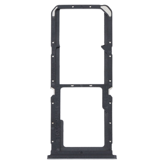 For OPPO A55 5G / A53S 5G SIM Card Tray + SIM Card Tray + Micro SD Card Tray (Black)