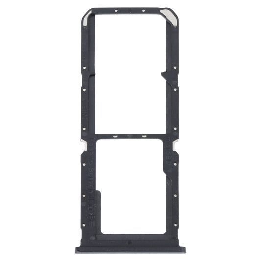 For OPPO A55 5G / A53S 5G SIM Card Tray + SIM Card Tray + Micro SD Card Tray (Black)