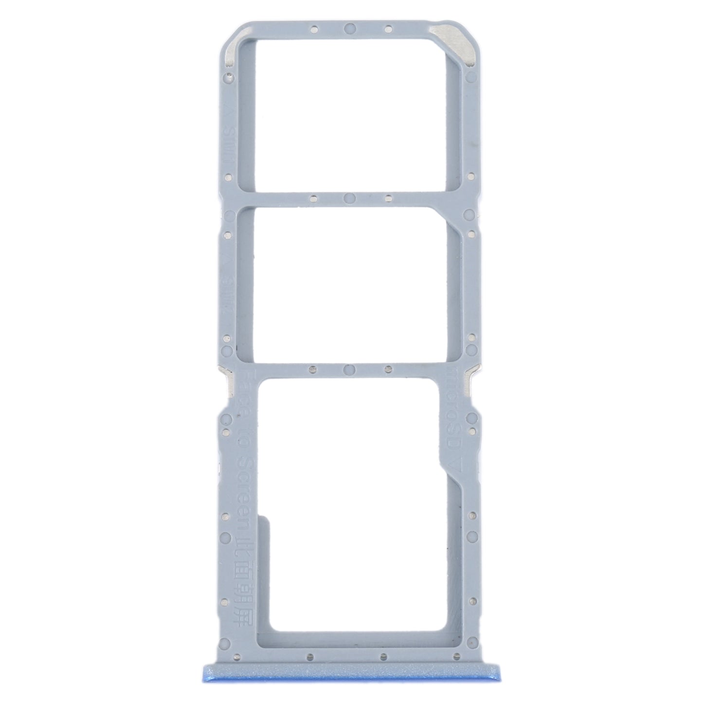 For OPPO A55 5G / A53S 5G SIM Card Tray + SIM Card Tray + Micro SD Card Tray (Blue)