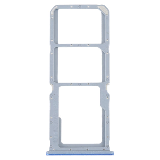 For OPPO A55 5G / A53S 5G SIM Card Tray + SIM Card Tray + Micro SD Card Tray (Blue)