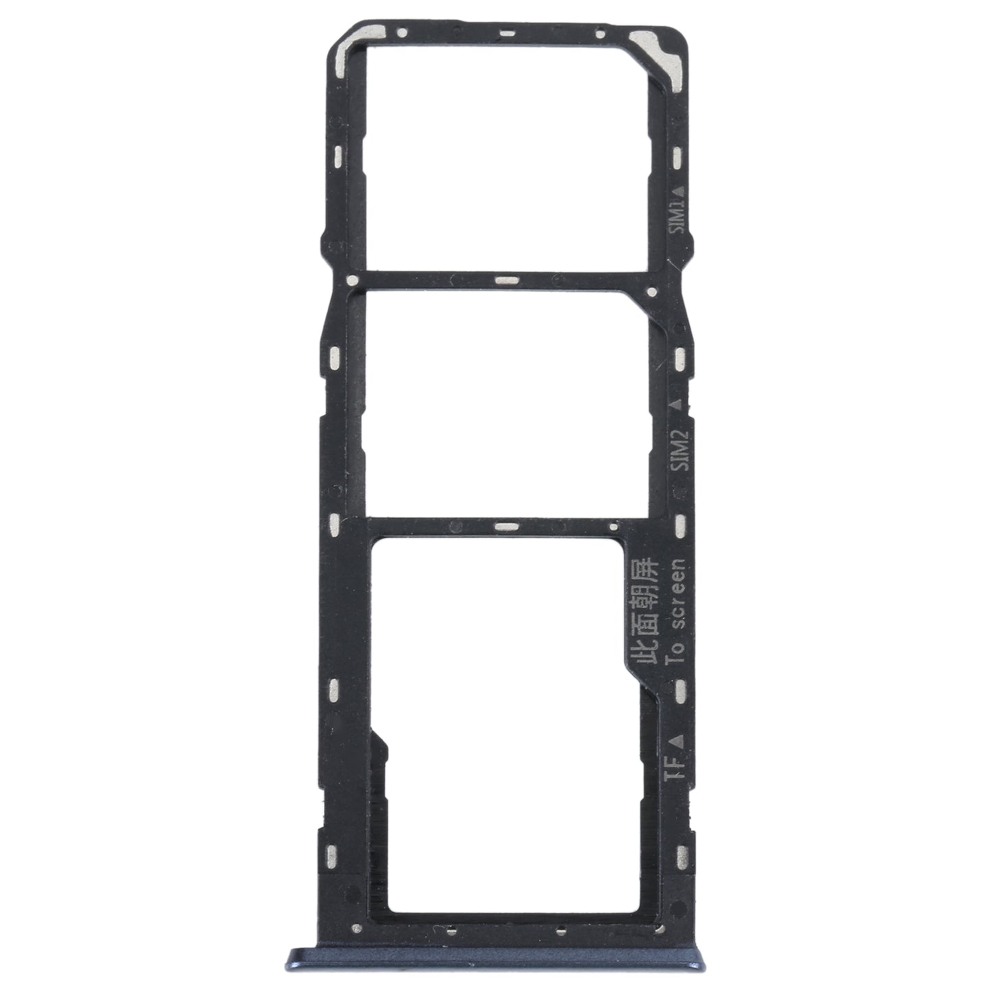 For OPPO A16K SIM Card Tray + SIM Card Tray + Micro SD Card Tray (Black)