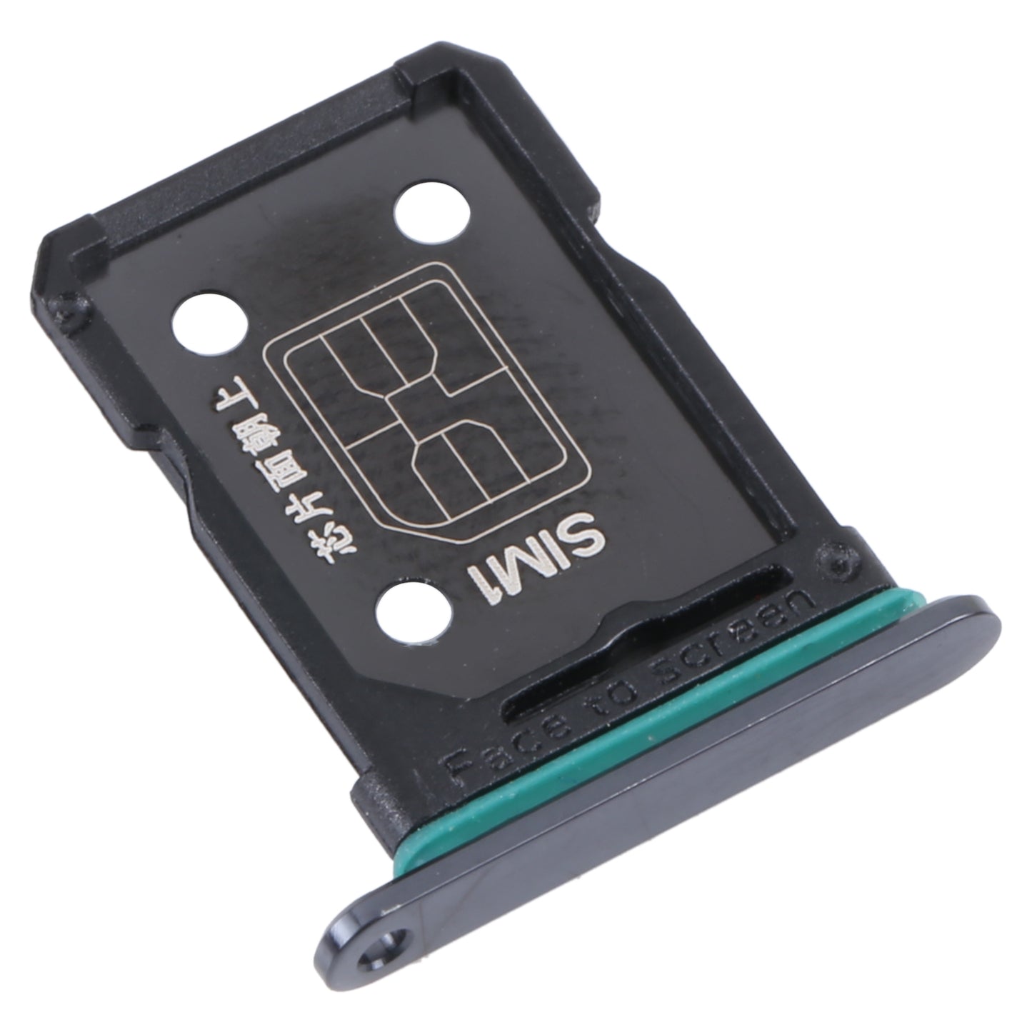 For OPPO Reno7 SE 5G SIM Card Tray + SIM Card Tray (Black)