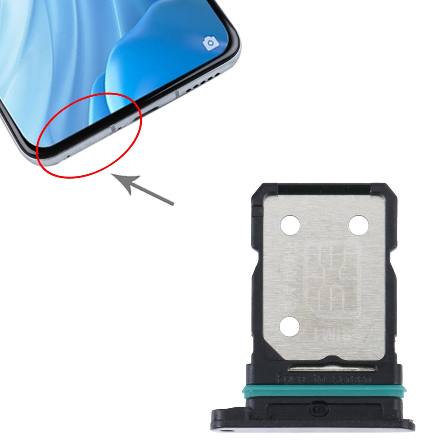 For OPPO Reno7 SE 5G SIM Card Tray + SIM Card Tray (Gold)