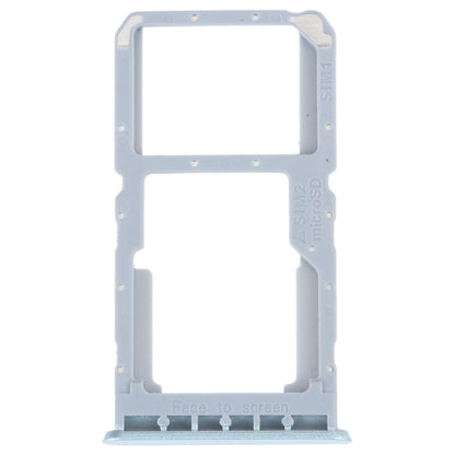 For OPPO A96 4G SIM Card Tray + SIM / Micro SD Card Tray (Blue)