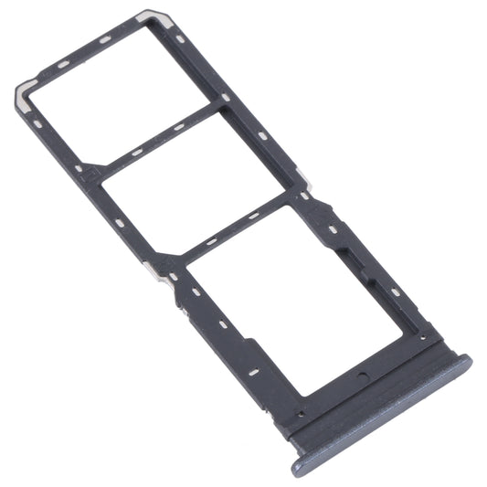 For vivo Y16 SIM Card Tray + SIM Card Tray + Micro SD Card Tray (Black)