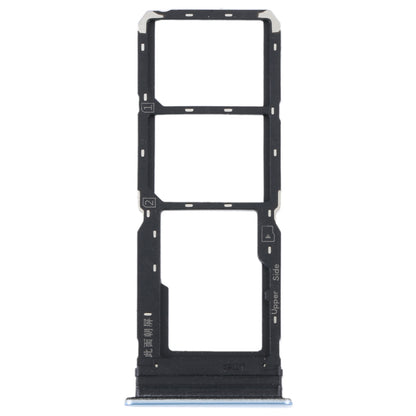 For vivo Y21 2021 / Y21S / Y21T / Y21T India SIM Card Tray + SIM Card Tray + Micro SD Card Tray (Light Blue)