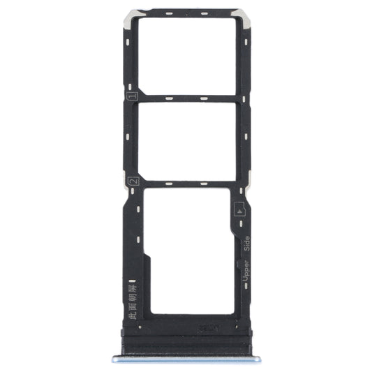 For vivo Y21 2021 / Y21S / Y21T / Y21T India SIM Card Tray + SIM Card Tray + Micro SD Card Tray (Light Blue)
