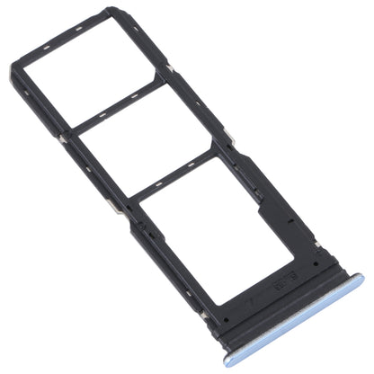 For vivo Y21 2021 / Y21S / Y21T / Y21T India SIM Card Tray + SIM Card Tray + Micro SD Card Tray (Light Blue)