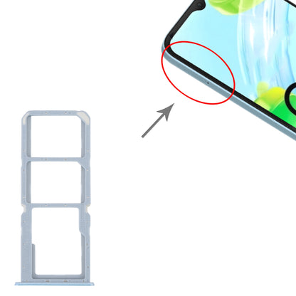 For Realme C30 SIM Card Tray + SIM Card Tray + Micro SD Card Tray (Blue)