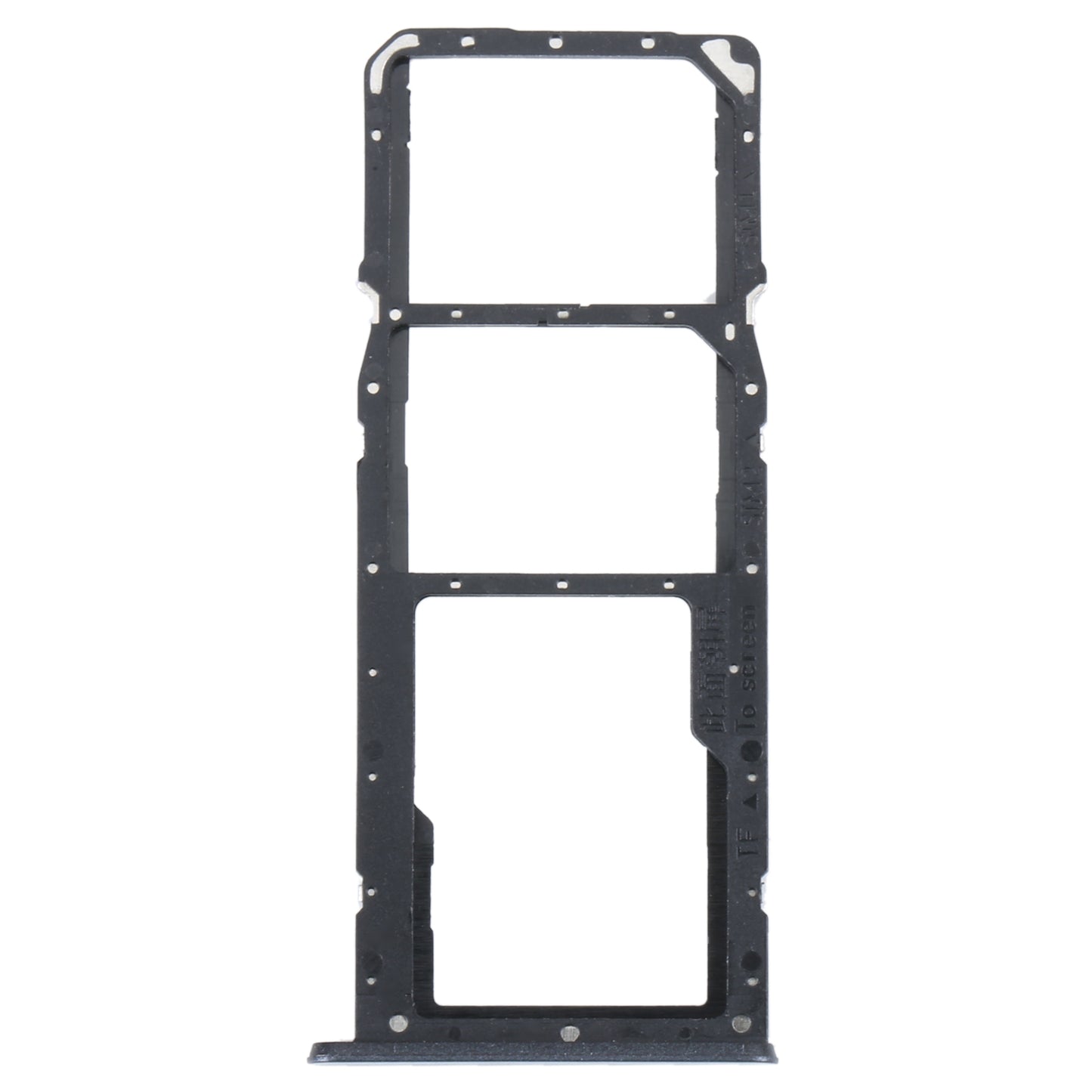 For Realme C35 SIM Card Tray + SIM Card Tray + Micro SD Card Tray (Black)